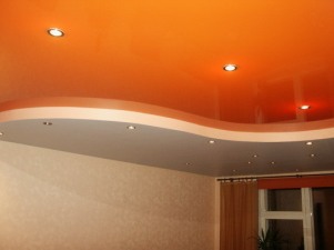 Фото оранжевого потолка №3